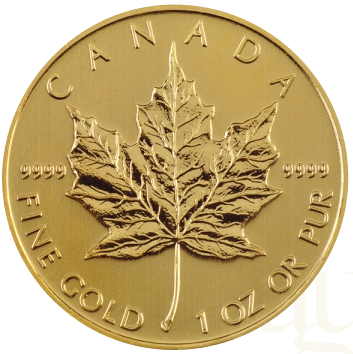 Monedă de aur Maple Leaf de 1/20 uncie