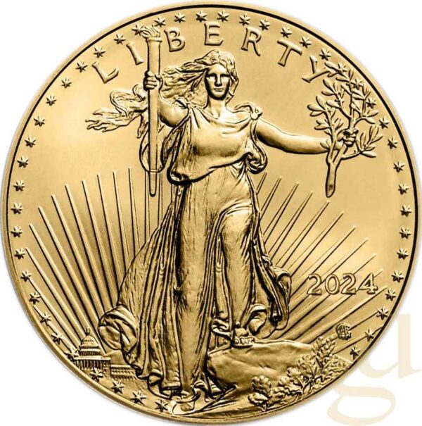 Monedă de aur de 1 oz American Eagle 2024