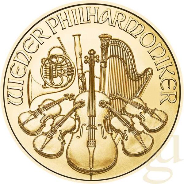 Monedă de aur de 1 uncie a Filarmonicii din Viena 2025