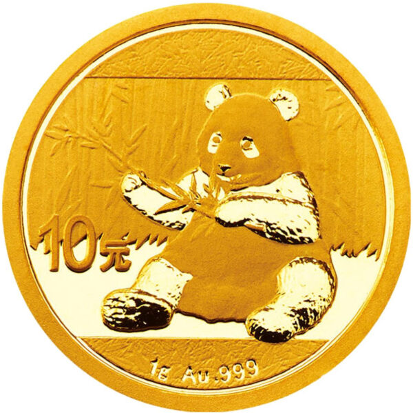 Monedă de aur de 1 gram China Panda 2017