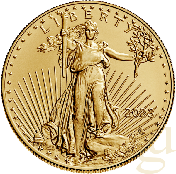 Monedă de aur de 1/2 uncie American Eagle 2023